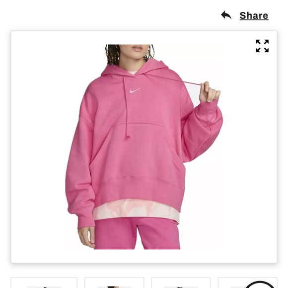 Nike Tops - Nike oversized pink sweatshirt